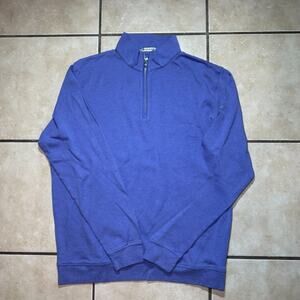 Peter Millar 1/4 Zip Long Sleeve Pullover Sweatshirt Purple Mens Size XL Golf